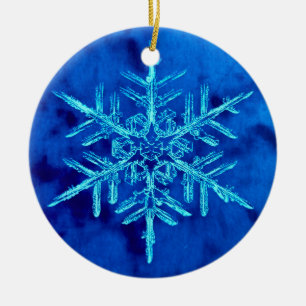 Cyanotype-Ornament #2 Keramik Ornament