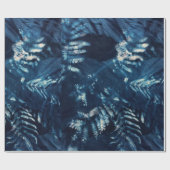 Cyanotype Umhüllungspapier Mimosa/Fern Geschenkpapier (Flach)