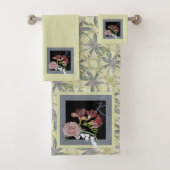 Cyanus, Fresia, Lily of the Valley, Rose Handtuch Badhandtuch Set (Insitu)