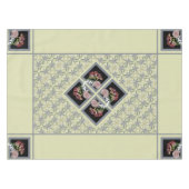 Cyanus, Fresia, Lily of the Valley Rose Tablecloth Tischdecke (Vorderseite (Horizontal))