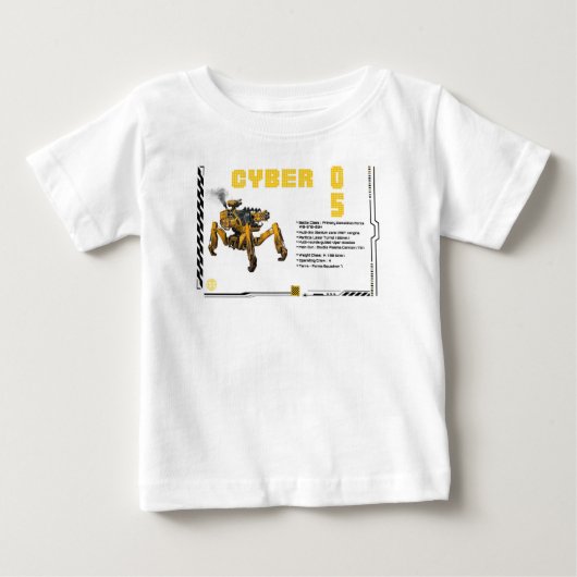 Cyber 05 Mech Robot Design Baby T-shirt (Vorderseite)