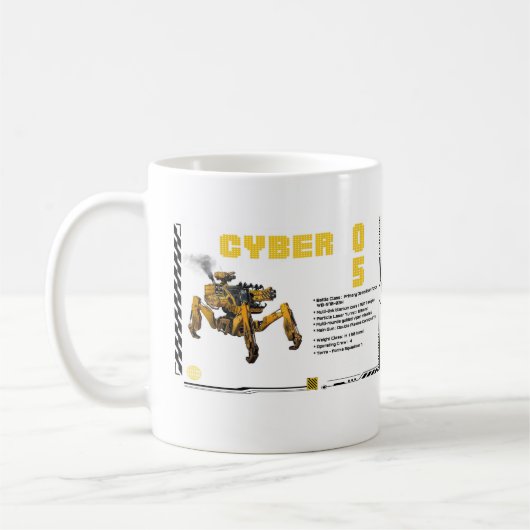 Cyber 05 Mech Robot Design Kaffeetasse (Links)