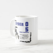 Cyber 05 Mech Robot Design Kaffeetasse (Vorderseite Links)