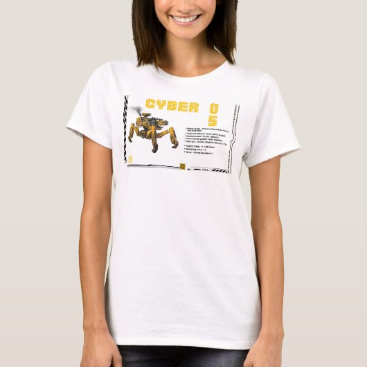 Cyber 05 Mech Robot Design T-Shirt (Vorderseite)