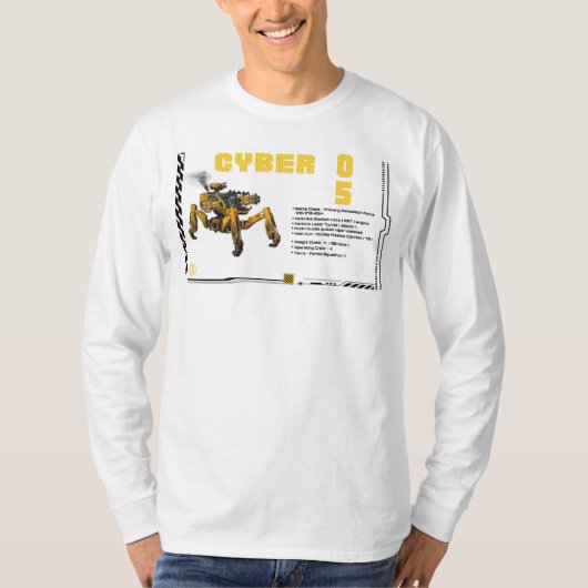 Cyber 05 Mech Robot Design T-Shirt (Vorderseite)