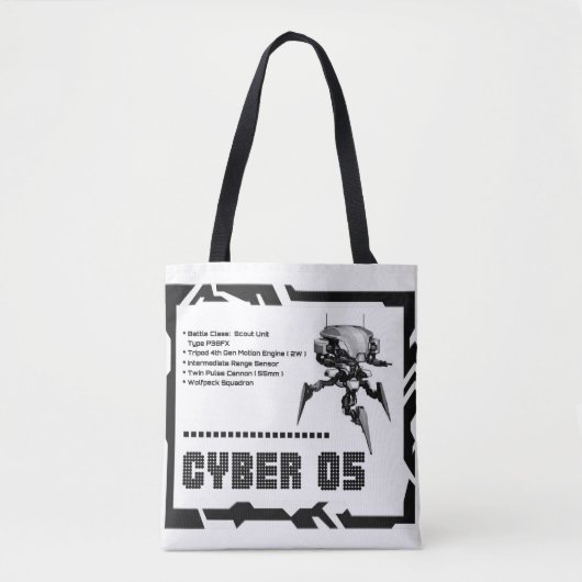 Cyber 05 Mech Robot Design Tasche (Vorderseite)