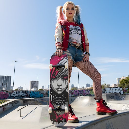 Cyber 2K Urban Emo-Mädchen Skateboard Deck