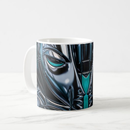 Cyber Abstract Coffee Kaffeetasse (Vorderseite Links)