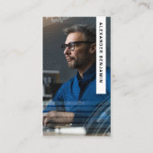 Cyber Analyst Foto QR Code Business Card Visitenkarte (Vorderseite)