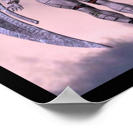 Cyber-Angel-Poster Poster (Ecke)