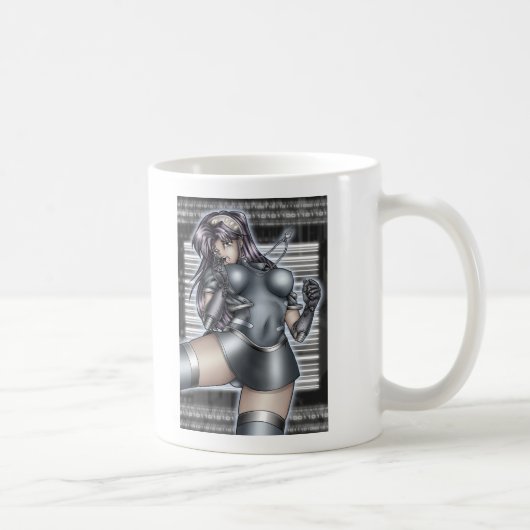 Cyber Anime Girl Kaffeetasse (Rechts)
