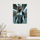Cyber Aphrodite: Chrome Beauty Poster (Küche)