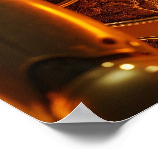 Cyber Apollo: Neon Lyre Deity Poster (Ecke)