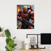 Cyber Ares: Crimson War Engine Poster (Heimbüro)