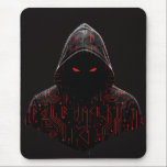 Cyber Assassin Mousepad<br><div class="desc">Step into the shadows with the 'Cyber Assassin' design. This piece features a mysterious hooded figure detailed with glowing red circuit patterns and tech-inspired runes. It's the perfect blend of futuristic cyberpunk vibes and dark, minimalist aesthetics. Ideal for anyone who loves high-contrast streetwear, techwear, or gritty gaming art. Make a...</div>