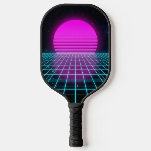 Cyber Athletic Laser Horizon Neon 80er Custom  Pickleball Schläger (Vorderseite)