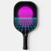 Cyber Athletic Laser Horizon Neon 80er Custom  Pickleball Schläger (Rückseite)
