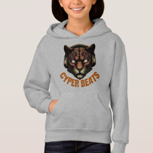 Cyber Beats Panther - Music Lover DJ Headphones Hoodie