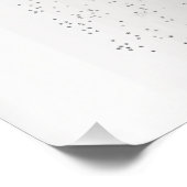 Cyber Binary Minimal Monochromatisches Silber Grau Poster (Ecke)