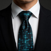Cyber Blau Neon-Schaltung Krawatte