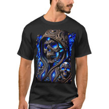 Cyber Blau Phantom Schädel - Neon Glow Edition