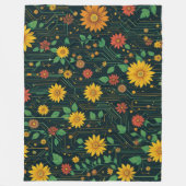 Cyber Bloom Fleecedecke (Vorderseite)