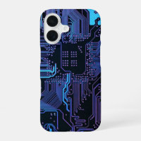 Cyber Blue PCB-Schaltplan-Ästhetik