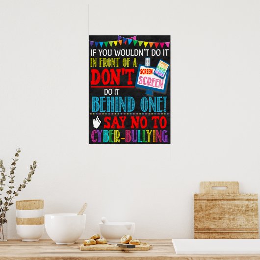 Cyber Bully Awareness Poster (Küche)