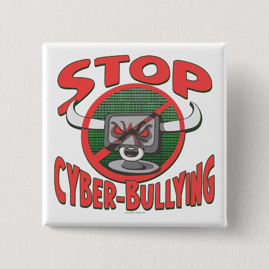 Cyber-Bullying Anti-Cyberbully Gear stoppen Button (Vorderseite)