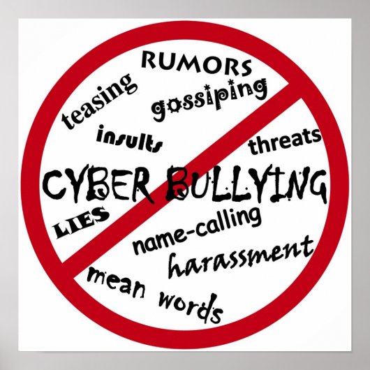 Cyber Bullying Poster stoppen (Vorne)