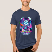 Cyber Bunny überraschend Tri-Blend Shirt (Vorderseite)