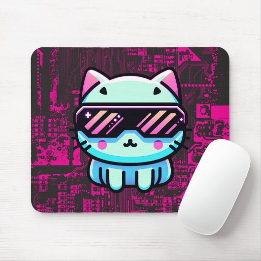 Cyber Cat Mousepad (Mit Mouse)