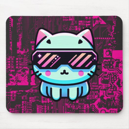 Cyber Cat Mousepad (Vorne)