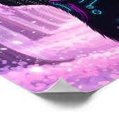 Cyber-Cat | Pink Cherry Blossom Forest Poster (Ecke)