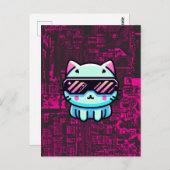 Cyber Cat Postkarte (Vorne/Hinten)