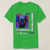 Cyber Cat Retro T-Shirt (Design vorne)