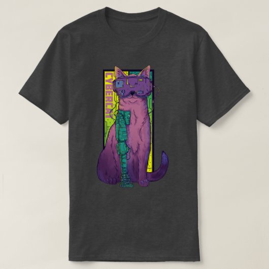 Cyber Cat T-Shirt (Design vorne)