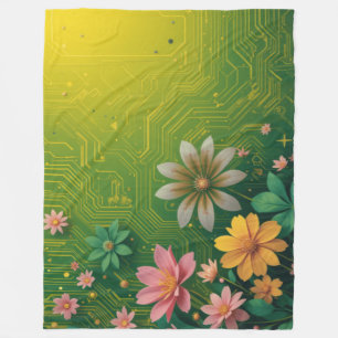 Cyber Chartreuse Fleecedecke