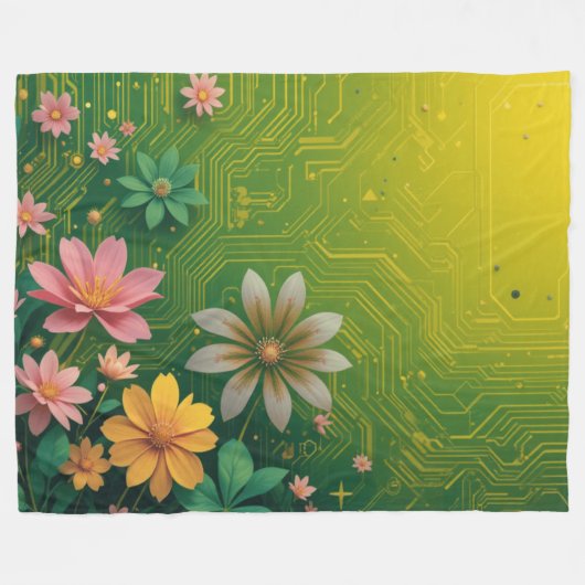 Cyber Chartreuse Fleecedecke (Vorderseite (Horizontal))