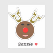 Cyber Christmas Reindeer Aufkleber (Blatt)