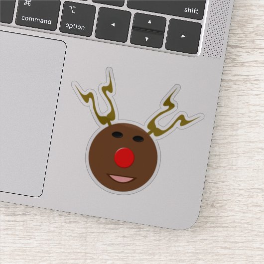 Cyber Christmas Reindeer Aufkleber (Detail)