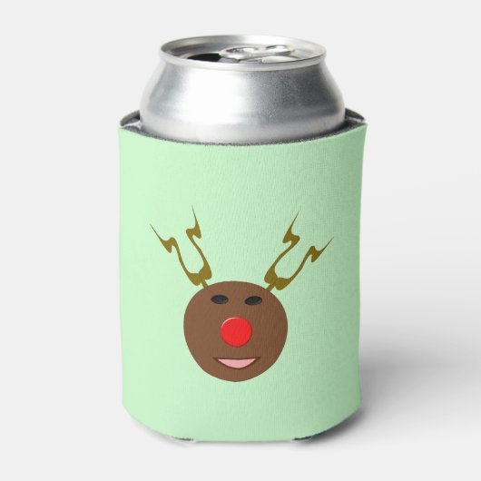 Cyber Christmas Reindeer Can Cooler Dosenkühler (Kanne Vorderseite)