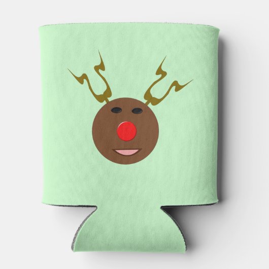 Cyber Christmas Reindeer Can Cooler Dosenkühler (Rückseite)