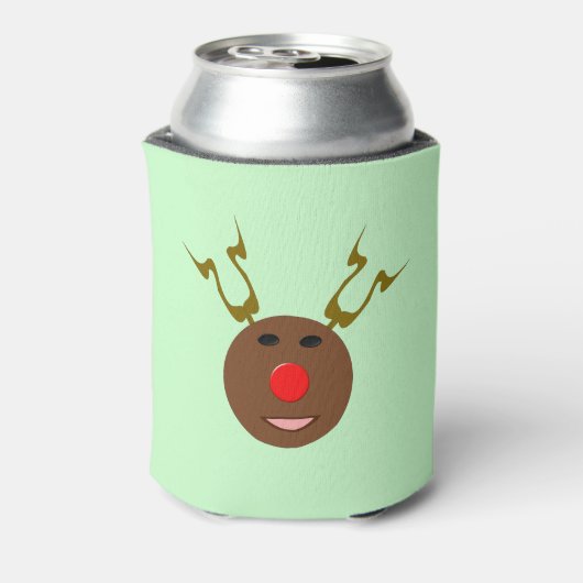 Cyber Christmas Reindeer Can Cooler Dosenkühler (Kanne Rückseite)