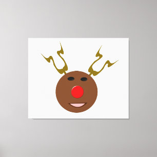 Cyber Christmas Reindeer Canvas Print Leinwanddruck