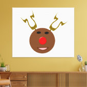 Cyber Christmas Reindeer Canvas Print Leinwanddruck (Insitu (Wohnzimmer))
