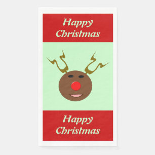 Cyber Christmas Reindeer Custom Serviette