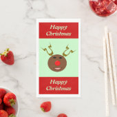 Cyber Christmas Reindeer Custom Serviette (Beispiel)