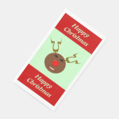 Cyber Christmas Reindeer Custom Serviette (Ecke)