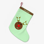 Cyber Christmas Reindeer Custom Strumpf Kleiner Weihnachtsstrumpf (Vorderansicht (hängend))